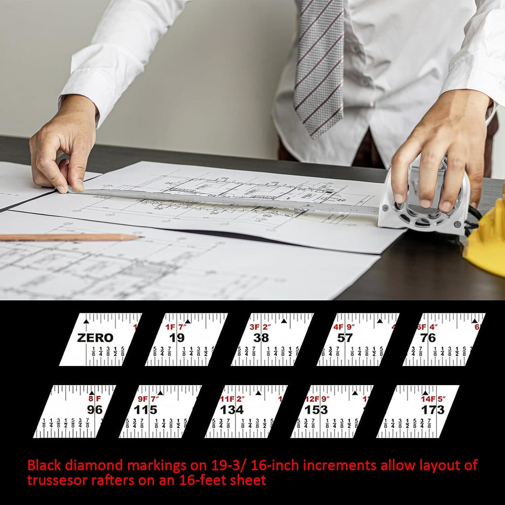 2 PCS Retractable Tape, 5M/16Ft Stainless Steel Measuring Tape, Self-Lock Double-Sided Scale Retractable Metric Ruler, Non-Fall Wear-Resistant Hollow Design Tape Measure for Household Industrial