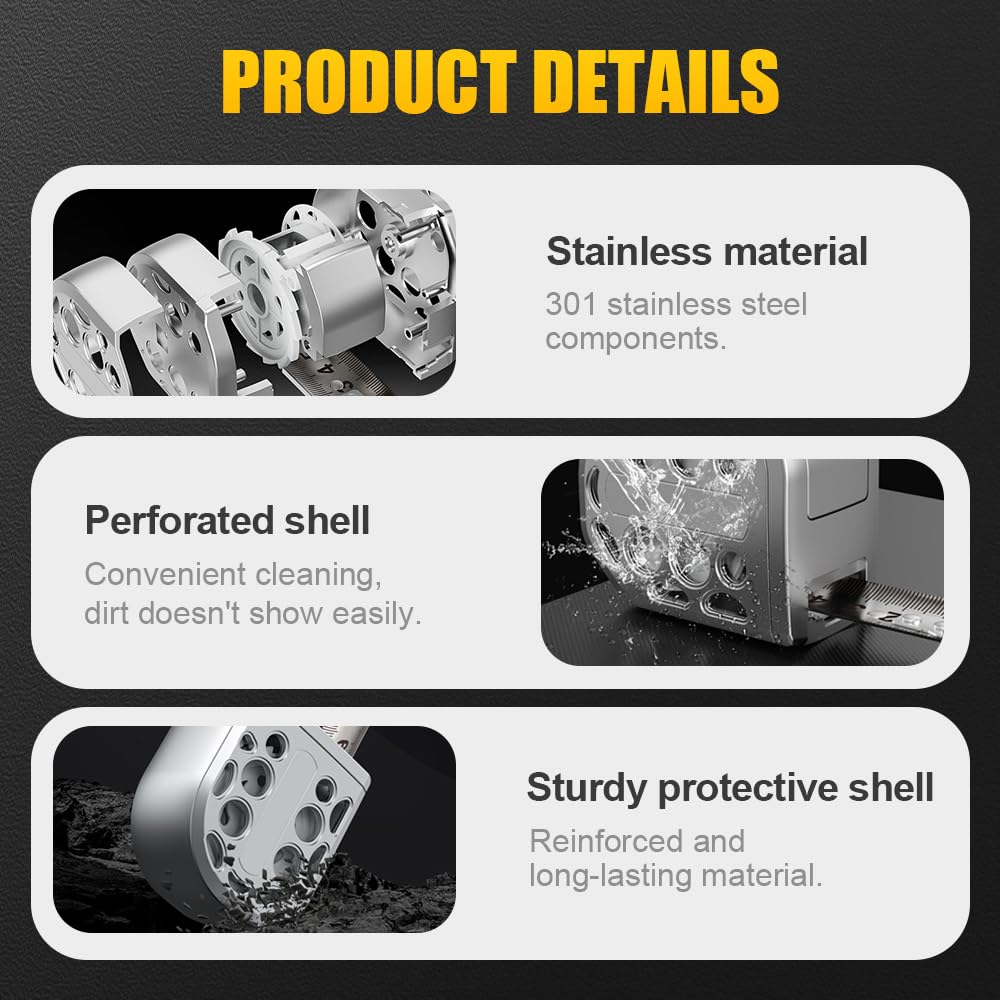 New 16/25FT Stainless Steel Measuring Tape, Upgrade Waterproof Retractable Tape Hollow Retractable Tapes Measure, Strong Magnetism on The Bottom Portable Tapes Measure (Sliver, 25 FT)