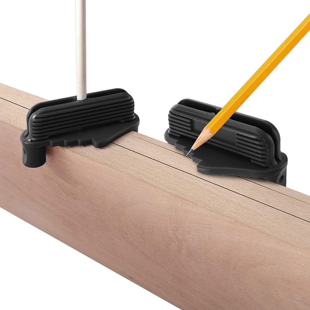 2pcs Center Scriber Line Scriber, Blue & Black Woodworking Marking Offset Marking Tool Marking Center Finder Tool, Wood Scribe Marking Gauge Fits Standard Wooden Pencils