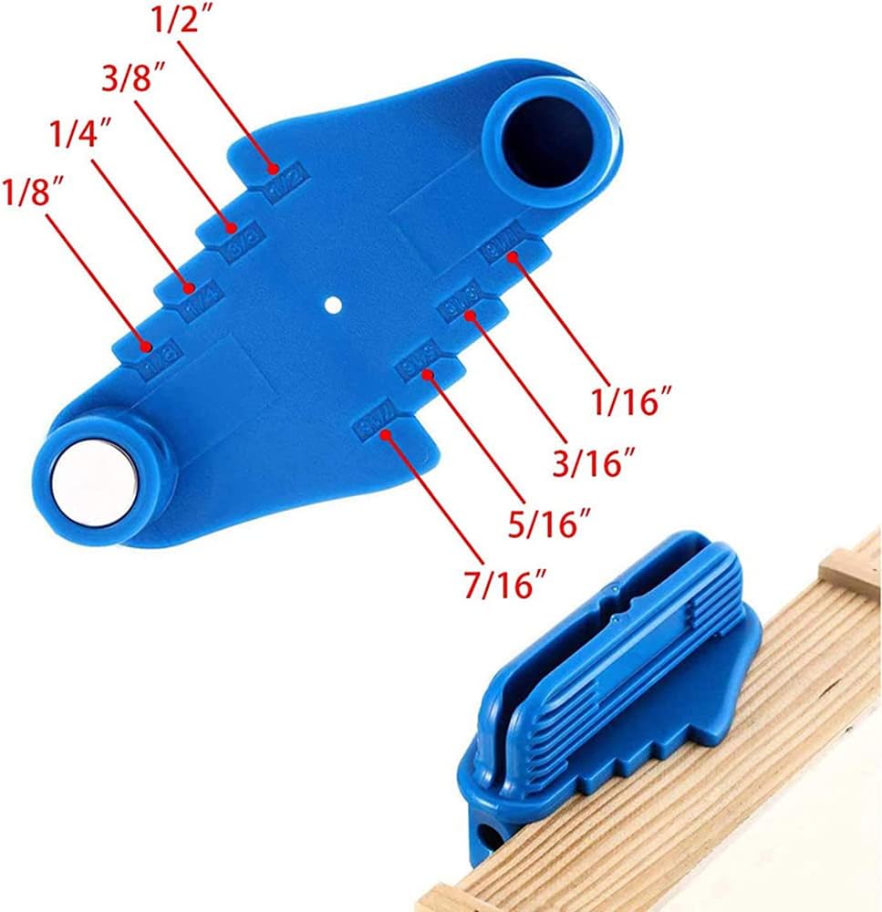 2pcs Center Scriber Line Scriber, Blue & Black Woodworking Marking Offset Marking Tool Marking Center Finder Tool, Wood Scribe Marking Gauge Fits Standard Wooden Pencils